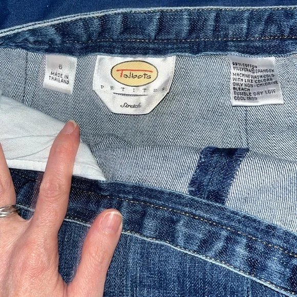 Talbots front slit size 6 denim skirt - Picture 9 of 11